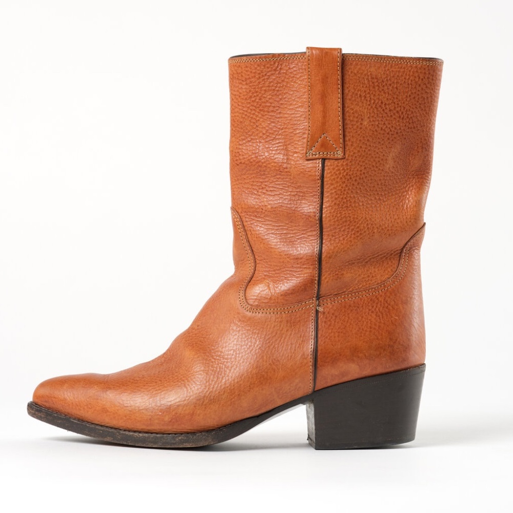 Vintage Cole Haan mid-calf boots in pebbled italian leather, Size 8